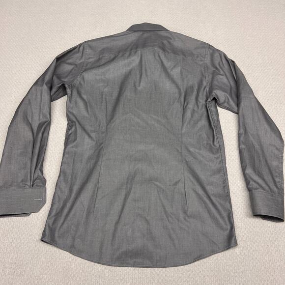 Eton Shirt Mens M Gray Contemporary Slim Fit Button Down Formal Preppy - Picture 2 of 7